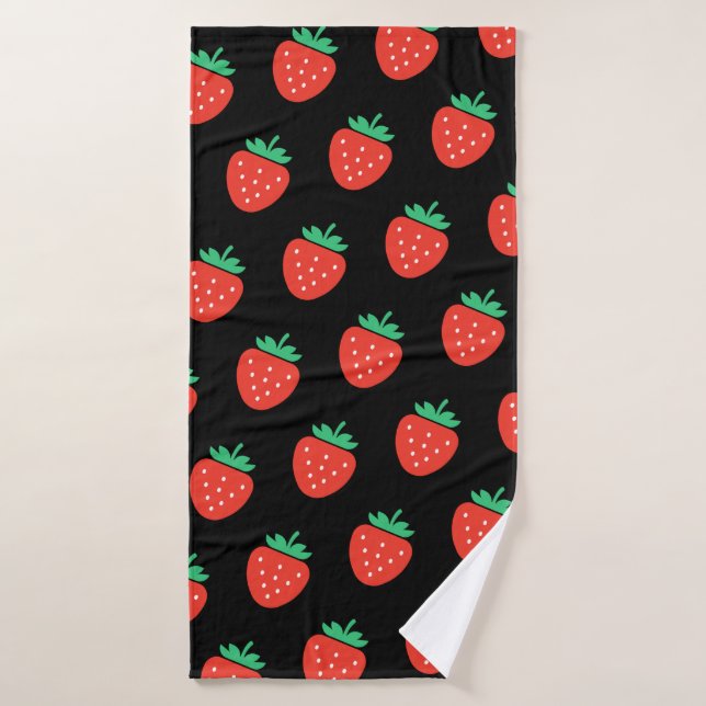 pattern strawberries badehandtuch (Badehandtuch)