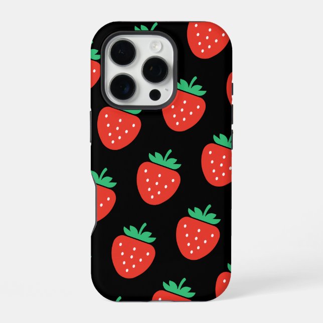 pattern strawberries iPhone hülle (Rückseite)