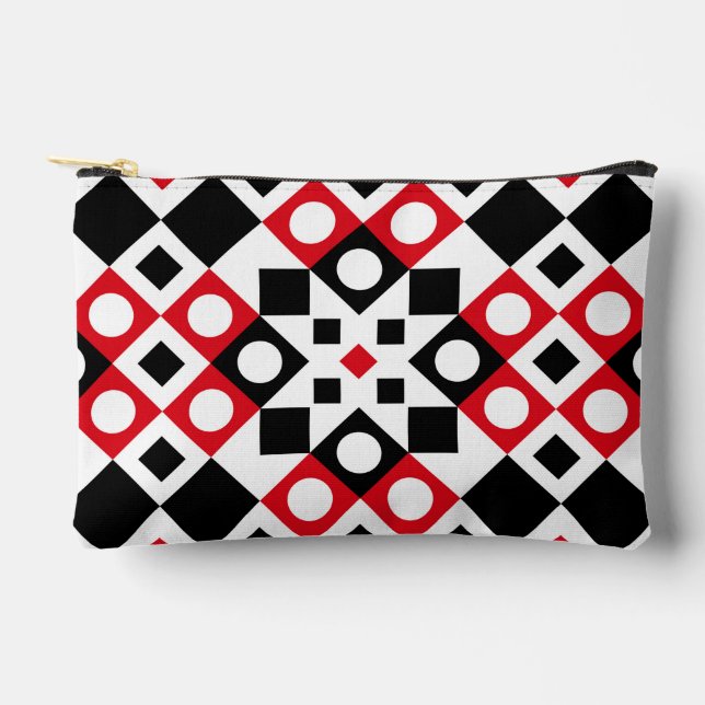 Pattern Stylish Modern Geometric Vintage          Zubehörtasche (Vorderseite)