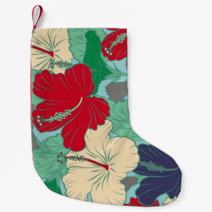 Pattern summer fashion. Exotic flowers in allover Kleiner Weihnachtsstrumpf
