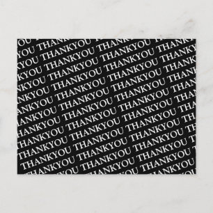 pattern text 'thank you' postkarte