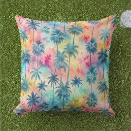 Pattern Tie Dye Palms Kissen