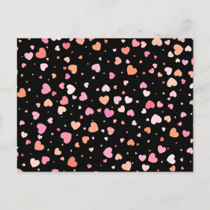 Pattern Valentine's 2023 Hintergrund mit Herz Feiertagspostkarte