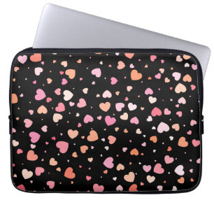 Pattern Valentine's 2023 Hintergrund mit Herz Laptopschutzhülle