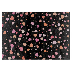 Pattern Valentine's 2024 Hintergrund mit Herz Schneidebrett