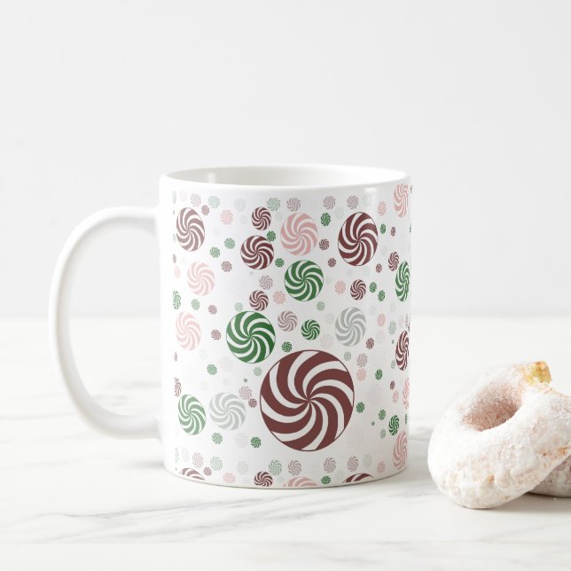 Pattern Weihnachtsbretzel Kaffeetasse (Mit Donut)