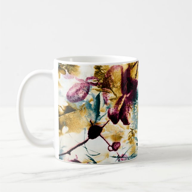 Patterned batik fabric suitable as backgroundabstr kaffeetasse (Links)