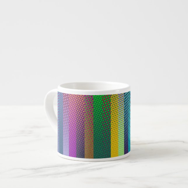 Patternfarbene Streifen + Ihre Ideen Espressotasse (Vorderseite Links)