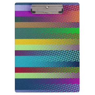 Patternfarbene Streifen + Ihre Ideen Klemmbrett