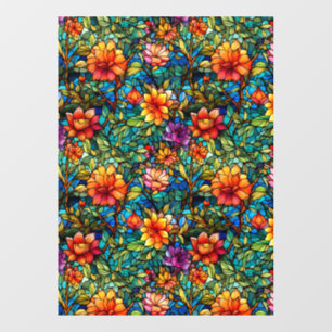 Patternfenster aus festem Glas, florfarblos, nahtl Fensteraufkleber