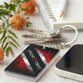 Patternflagge Trinidad und Tobago Dot Schlüsselanhänger