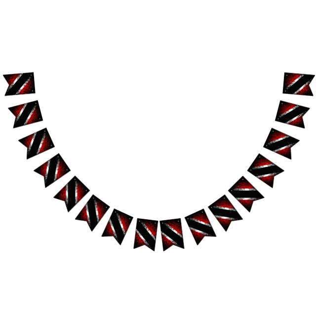 Patternflagge Trinidad und Tobago Dot Wimpelkette (Alle)