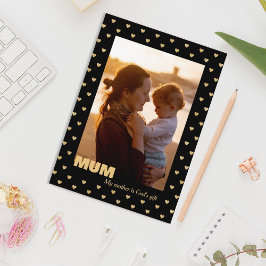 Patternherzen Muttermilch Foto Schwarze Weihnachts Feiertagskarte