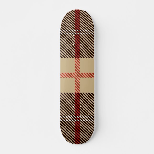 Patternl Stylish Scottish Geometric Vintag Skateboard (Vorne)