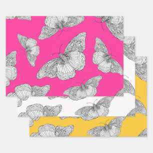 Patterns für Stifte und Tintenpatronen Geschenkpapier Set