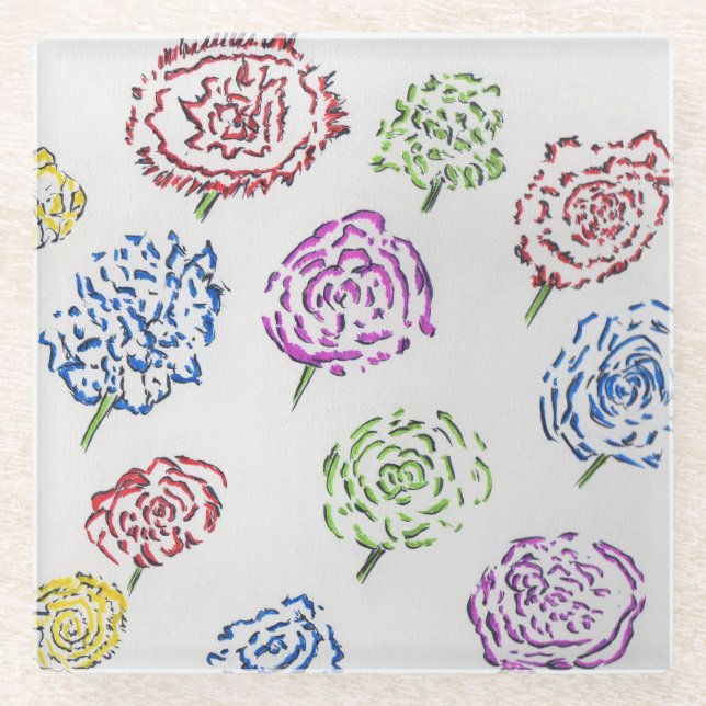 Patterns of Creation  Glasuntersetzer (Vorderseite)