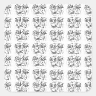 Patternschildkröte Quadratischer Aufkleber