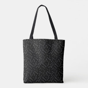 Patterntasche mit schwarzem Schraubenmuster