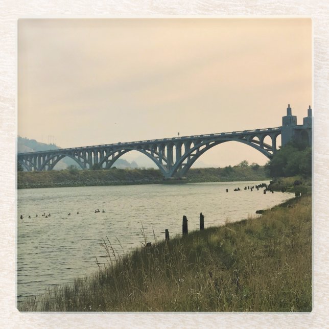 Patterson Bridge, Gold Beach, Oregon Glasuntersetzer (Vorderseite)