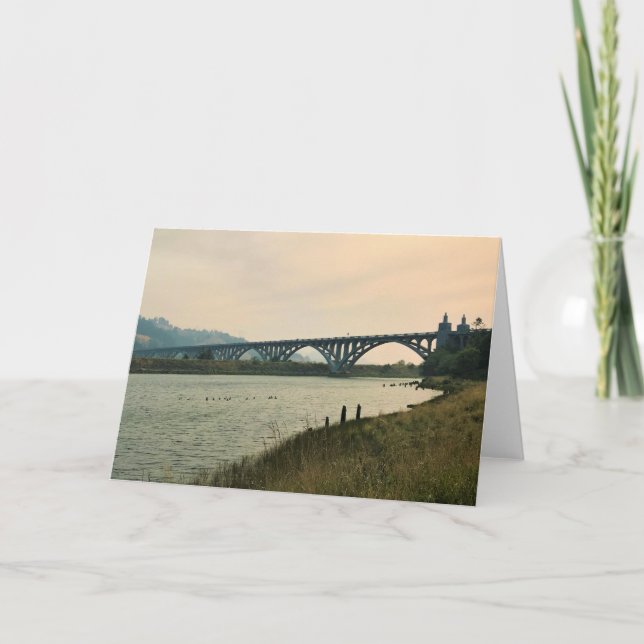 Patterson Bridge, Gold Beach, Oregon Karte (Vorderseite)