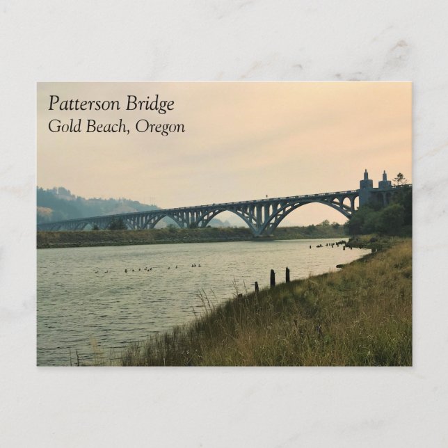 Patterson Bridge, Gold Beach, Oregon Postkarte (Vorderseite)