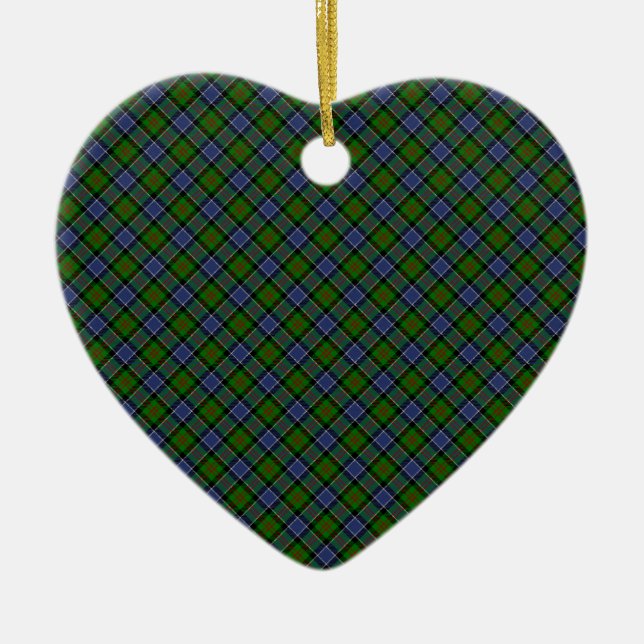 Patterson Clan Tartan Designed Print Keramik Ornament (Vorne)