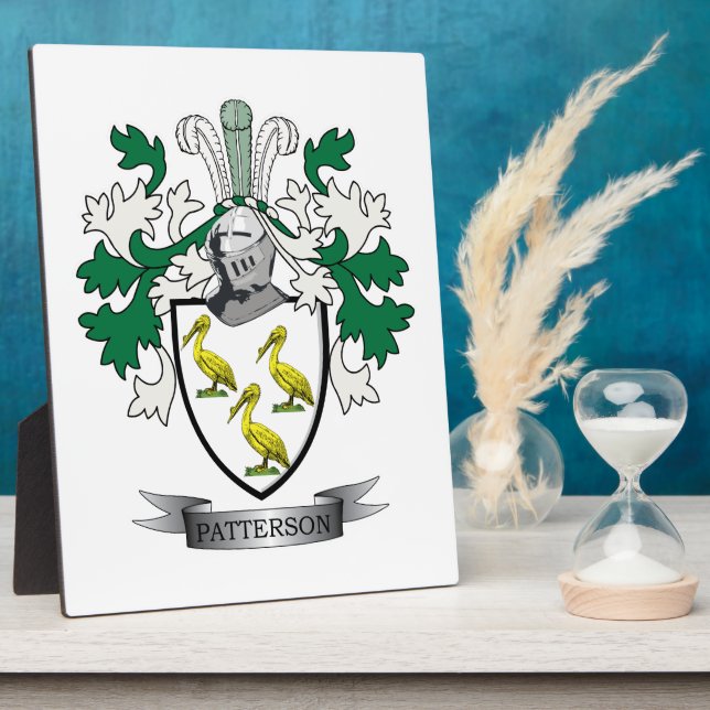 Patterson Familienwappen Coat of Arms Fotoplatte (Seite)