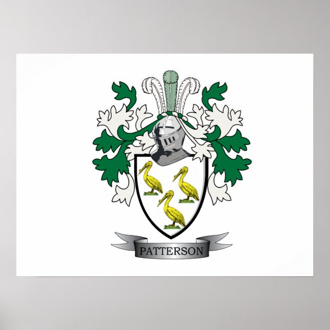 Patterson Familienwappen Coat of Arms Poster (Vorne)