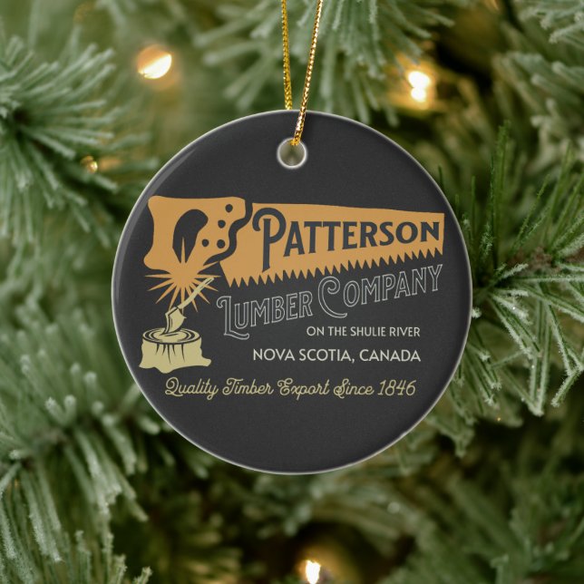 Patterson Lumber Company Nova Scotia Shulie River Keramik Ornament (Baum)