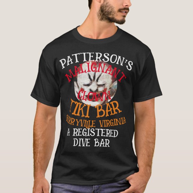 PATTERSON'S MALIGNANT CLOWN TIKI BAR BERRYVILLE VA T-Shirt (Vorderseite)