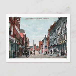 Patton Ave, Asheville, North Carolina Vintag Postkarte