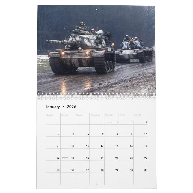 Patton Behälter-Kalender Kalender (Jan 2026)