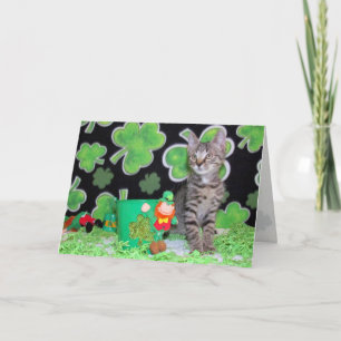 Patton the St. Patrick's Day Cat Grußkarte Karte