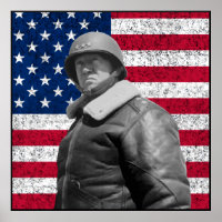 Patton und die amerikanische Flagge — Grenze