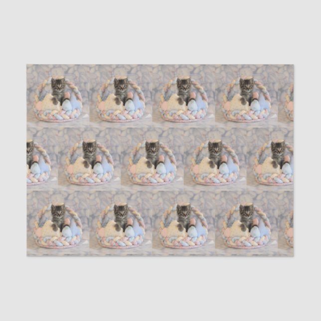 Patton's Osterkorb- Katze / Kitten Tissue Paper Seidenpapier (Vorderseite)