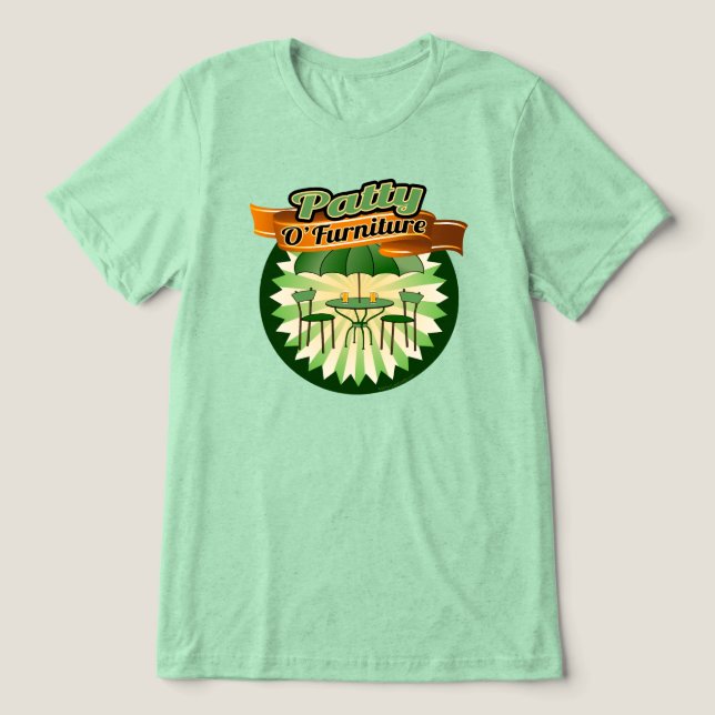 Patty O'Furniture, Funny St. Patrick's Day Pun Tri-Blend Shirt (Design Vorderseite)