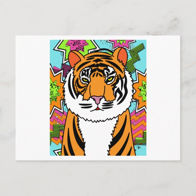 Patty Tiger Wild Animals Postkarte (Vorderseite)