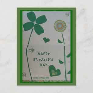 Patty's Day Blue Beach Song™ Postcard Postkarte