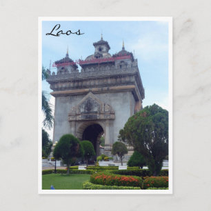 Patuxai vientiane laos postkarte