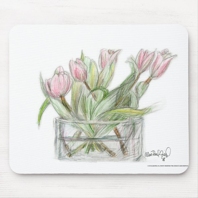 PAU58 Blume 1.tif Mousepad (Vorne)