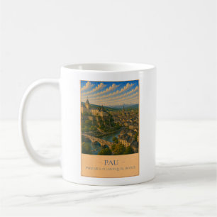 Pau, Frankreich – Vintage-Reisebecher Kaffeetasse
