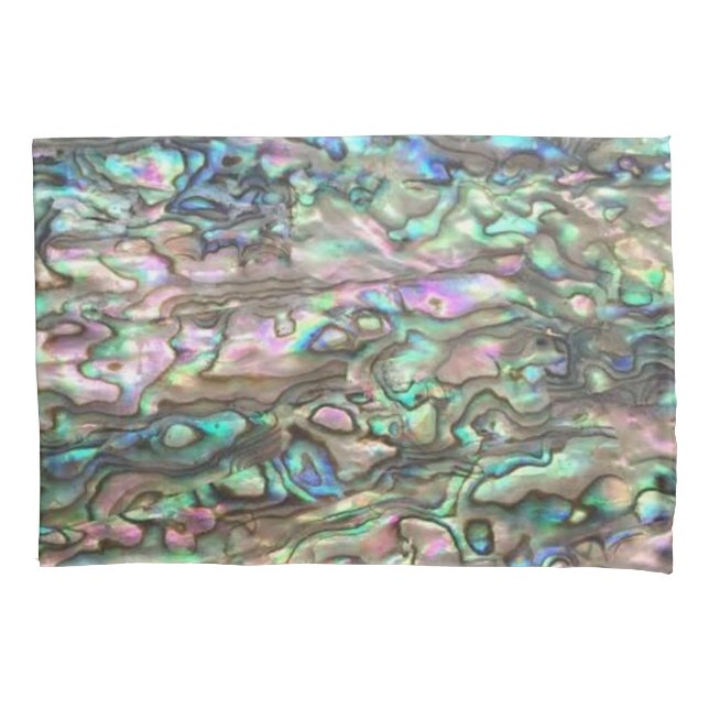 Paua Muschel Abalone Natural Pillow Case Sham Kissenbezug (Vorderseite)