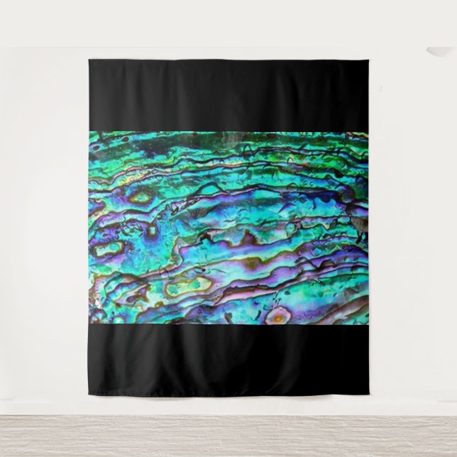 Paua Muschel Abalone Tapestry Wandteppich (Vorderseite)