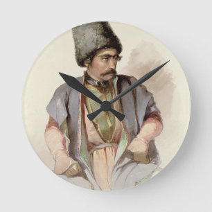 Paul - A Georgian from Tiflis, 1852 Runde Wanduhr