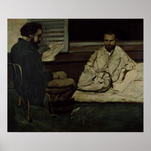 Paul Alexis, der ein Manuskript liest Poster