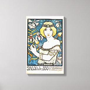 Paul Berthon Salon Des Cent Vintag Art Nouveau Leinwanddruck