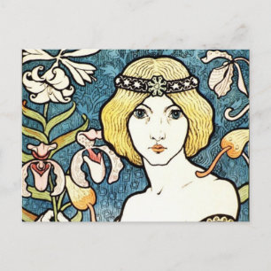 Paul Berthon Salon Des Cent Vintage Art Nouveau Postkarte