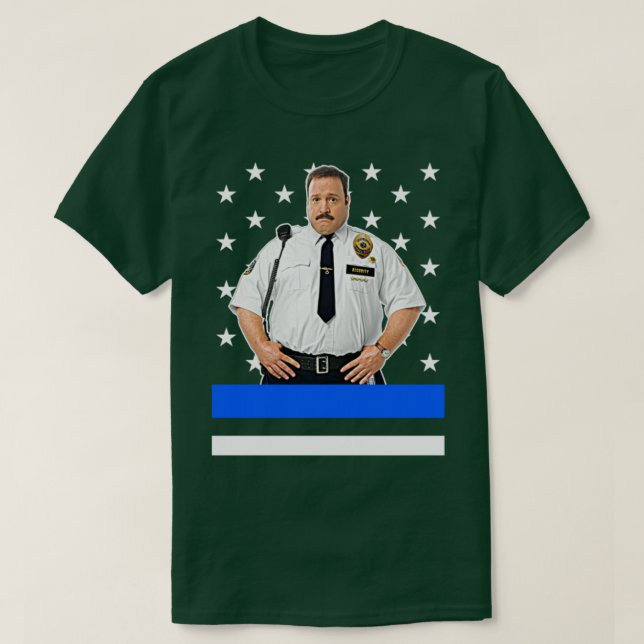 Paul Blart Mall Cop Thick Blue Line T-Shirt (Design vorne)