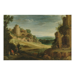 Paul Bril Landschaft mit einer Jagdgesellschaft Poster
