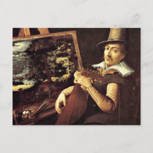 Paul Bril: Selbstportrait, 1600 Postkarte
